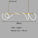 GobekUsa Gold Black LED Chandelier Modern Minimalist Pendant for Home Decor Lighting