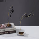 GobekUsa Gymnastic Acrobat Resin Sculpture Ornaments for Living Room Decor
