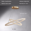 GobekUsa Crystals Pendant Lights: Modern Dimmable Chandelier for Luxury Living Room, Dining, Bedroom