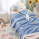 GobekUsa Kids Flannel Nap Blanket - Lightweight & Cozy Single Bed Cover