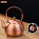 GobekUsa Handmade Copper Tea Pot with Knitting Handle - Chinese Light Luxury Tea Set