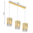 GobekUsa Gold K9 Crystal LED Chandelier for Living Room Kitchen Dining Bedroom