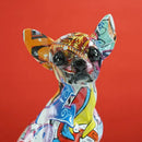 GobekUsa Chihuahua Dog Sculpture Resin Statue Pop Art Modern Home Decor