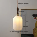 GobekUsa Green Glass LED Pendant Lamp with Knob Switch, Copper Chandelier