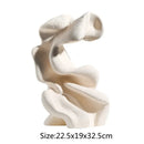 GobekUsa Ceramic Curl Sculpture Decor Modern Porcelain Figurine Room Decoration