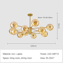 GobekUsa Gold Star Glass Ball Pendant Light: Modern Nordic LED Chandelier for Home Décor