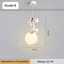 GobekUsa Bear Nursery Room Resin Pendant Lamp for Kids Bedroom