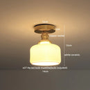 GobekUsa Ceramic LED Ceiling Light Modern White Porch Balcony Luminaria