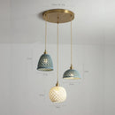 GobekUsa Bule Ceramic LED Pendant Lamp Modern Nordic Hanging Light for Bedroom Restaurant