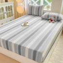 GobekUsa Cotton Jacquard Fitted Sheet Set with 2 Pillowcases, Dustproof & Anti-Slip