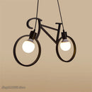 GobekUsa Industrial Bicycle Pendant Light for Living Room, Restaurant, and Bar