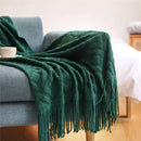 GobekUsa Knitted Nordic Sofa Blanket - Soft Wool Blend Bed End Towel for Hotel Bedroom Decor