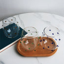 GobekUsa Glass Wave Dots Mug Set