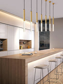 GobekUsa Black Cylinder Pendant Lights for Modern Kitchen Island and Dining Table
