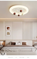 GobekUsa Kids Cloud Chandelier Light for Children's Room, Full Spectrum, Boys & Girls, Cream Style