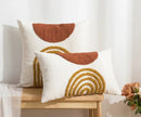 GobekUsa Boho Loop Tufte Embroidered Cushion Cover Moroccan Geometric Decor Pillow