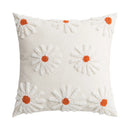 GobekUsa Daisy Flora Embroidered Cushion Cover - Home Decor Yellow Blue Flowers