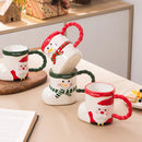GobekUsa Lovely Christmas Socks Ceramic Mug Santa Coffee Cup Xmas Gift