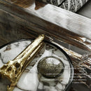 GobekUsa Golden Crocodile Skull Resin Sculpture Home Decor Figurine
