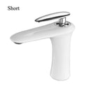 GobekUsa Black & White Brass Bathroom Faucet with Single Lever Control