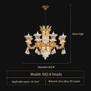 GobekUsa Crystal Chandelier: Modern, Simple Luxury Lighting for Living Room, Restaurant, Home