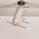 GobekUsa LED Yellow Travertine Flush Mount Ceiling Light Fixtures