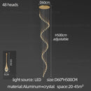 GobekUsa Crystal Chandelier: Modern LED Hanging Lamp for Living Room, Villa, and Staircase