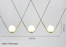 GobekUsa Golden Black Perle Trio Pendant - Metal G9 LED Linear Dining Light