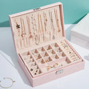 GobekUsa Leather Jewelry Storage Box Necklace Bracelet Ring Organizer