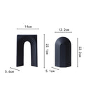 GobekUsa Geometric Ceramic Semicircular Arch Decor Figurines Home Decor Accessories