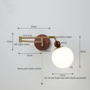 GobekUsa Creamy Iron LED Wall Lamp Bedroom Living Room Bathroom Mirror Stair Light