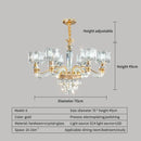GobekUsa Crystal Chandelier: Elegant European Garden Lamp for Living Room, Bedroom