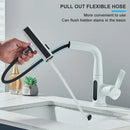 GobekUsa Digital Display Basin Faucet with 3-Way Nozzle: Pull Out, Rainfall Stream, Hot Cold Mixer