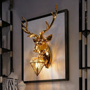 GobekUsa Antlers LED Wall Light: Modern Bedroom Deer Wall Sconce, Retro Living Room Luminaire