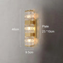 GobekUsa Crystal Rectangle Wall Lamp: Luxury Modern LED Lighting for Living Room, Bedroom, Staircase, TV Decor