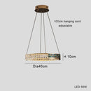 GobekUsa Crystal Ring Ceiling Chandelier | Stainless Steel | Luxury Home Decor