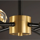 GobekUsa Black Gold Crystal Chandelier LED Light for Luxury Home Decor