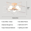 GobekUsa Creative Star LED Ceiling Chandelier - Brushed Antique Gold Living Bedroom Lamp