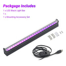 GobekUsa LED Black Light 6W: 395nm T5 UV Blacklight Bar for Glow Halloween Decor