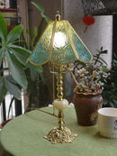GobekUsa Brass Desk Lamp - French Retro Minimalist Light Luxury Bedroom Nostalgia