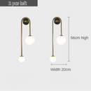GobekUsa Glass Ball LED Wall Lamp: Modern Round Gold Iron Light for Bedroom, Living Room