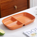 GobekUsa Divided Dish Diet Plate with 3 Compartments, Microwave Safe Dinnerware for Adults