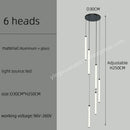 GobekUsa LED Staircase Chandelier for Home Hotel Hall Lighting