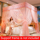 GobekUsa Lace Pleated Bed Net Canopy for Queen Size Double Bed