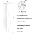 GobekUsa Crystal LED Chandelier: Elegant Lighting for Home, Restaurant, and Bar