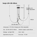 GobekUsa Copper Chandelier: Nordic Minimalist Lines Pendant Light for Living Room Decor