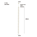 GobekUsa Crystal Gold Chain Chandelier Ceiling Lamp for Home Décor