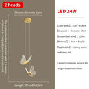 GobekUsa Butterfly LED Chandelier for Villa Duplex Living Room Decoration