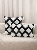 GobekUsa Geometric Chenille Embroidered Pillow Covers Boho Moroccan Style Decor