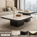 GobekUsa Living Room Coffee Table Set Rock Square Modern Minimalist Black Combination.